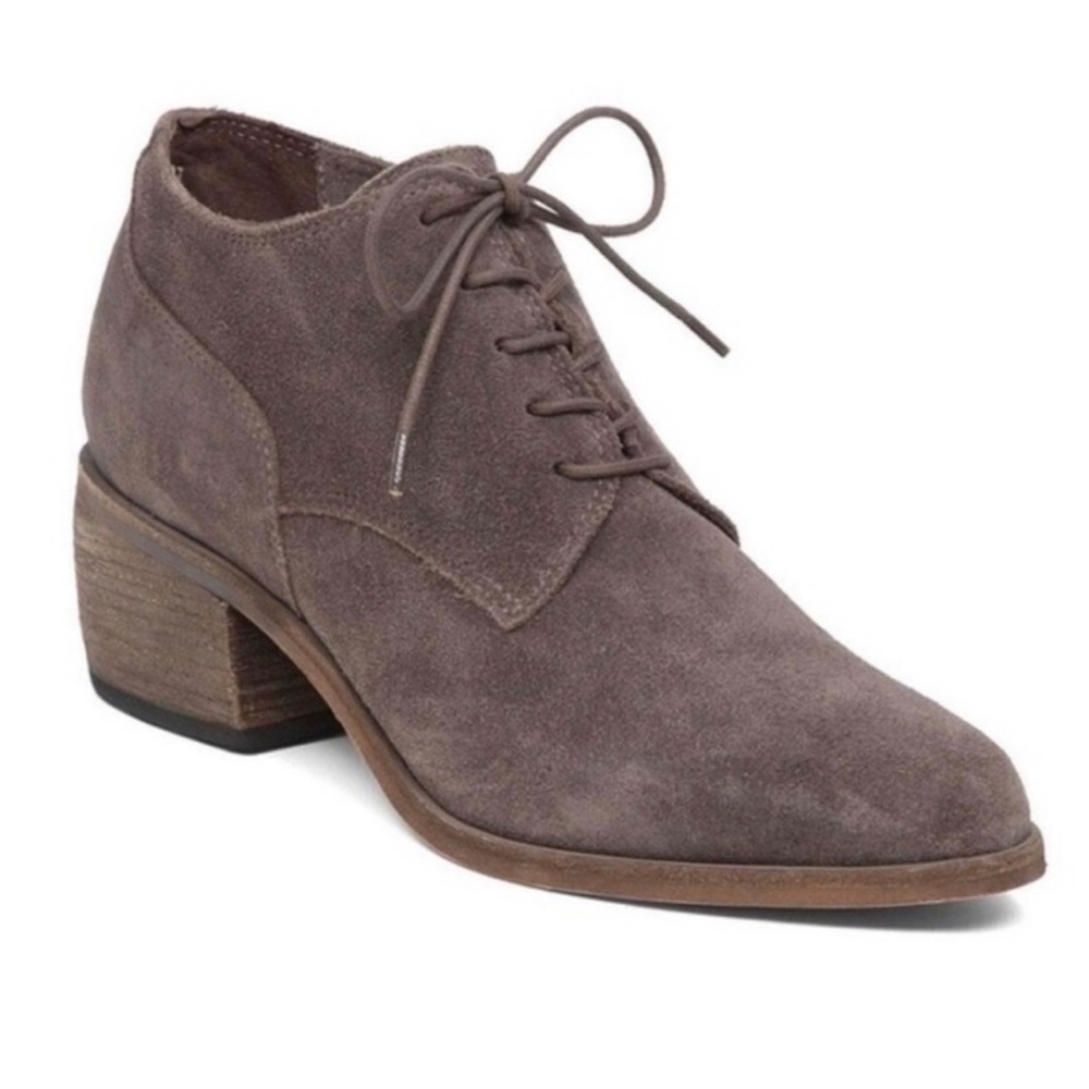 Vince Camuto Lanaia Taupe Gray Suede Bootie